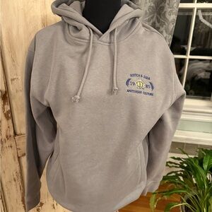 Scotch & Soda Gray Pullover Hoodie w/Logo.Gray. Size small. NWT. Cozy